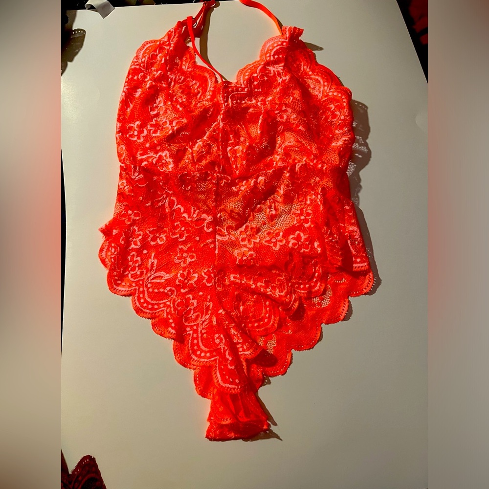 Peach lingerie